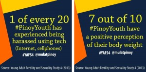 Some of the new sections in the YAFS 4 include youth's perception of their body image and online behavior like cyberbullying. | Infographics by Rocel Ann G. Junio