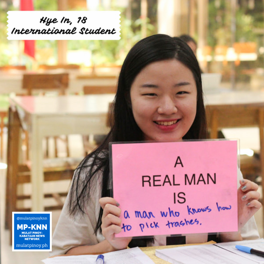 "A real man is a man who knows how to pick trashes." | Photo by Mac Florendo and Mariana Varela
