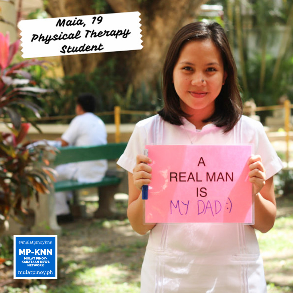 "A real man is my dad." | Photo by Mac Florendo and Mariana Varela
