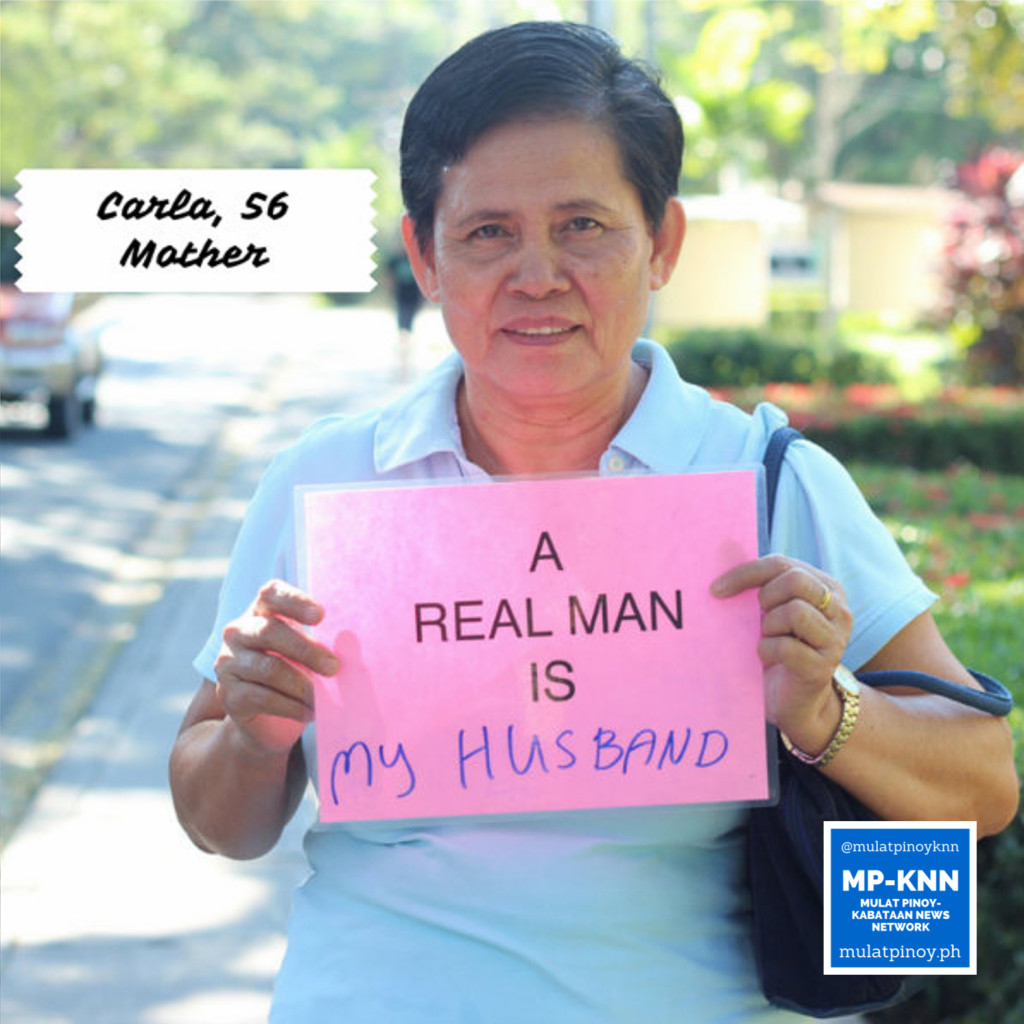 "A real man is my husband." | Photo by Mac Florendo and Mariana Varela