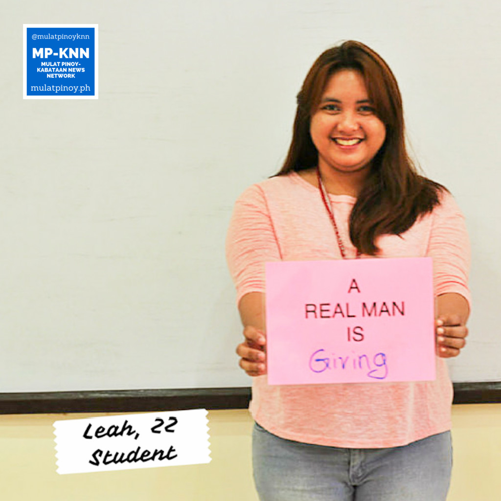 "A real man is giving." | Photo by Mac Florendo and Mariana Varela