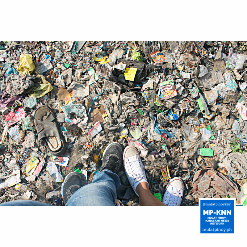 Our feet on the reclaimed area filled with dumped refuse. | Photo by Quennie Maria Guibao/MP-KNN