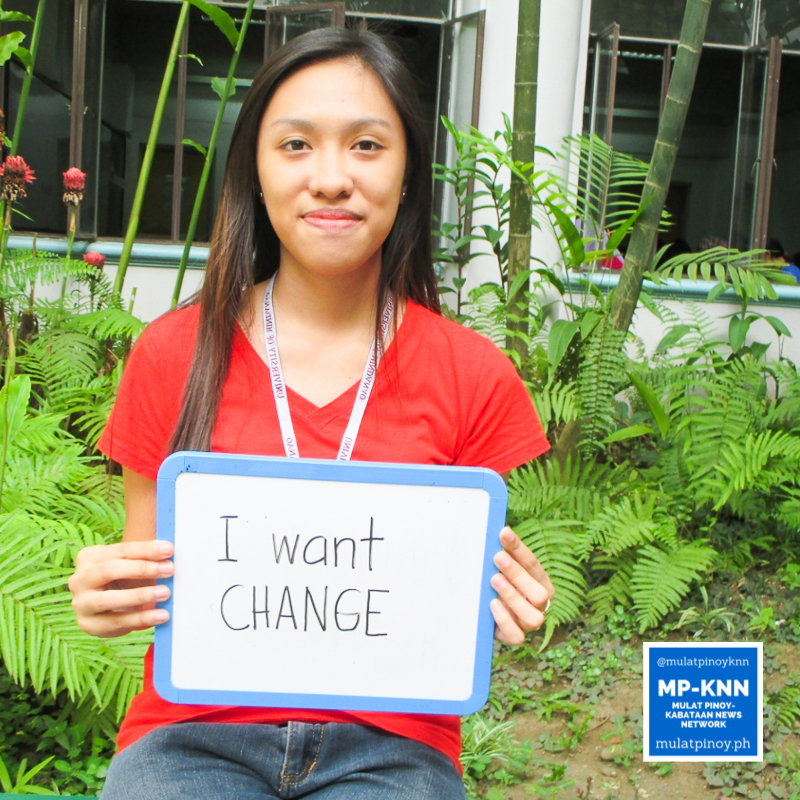 “I still hope for change. That want prompted me to register as a voter.” – Shaira Plaza | Photo by Alice Ultra/MP-KNN